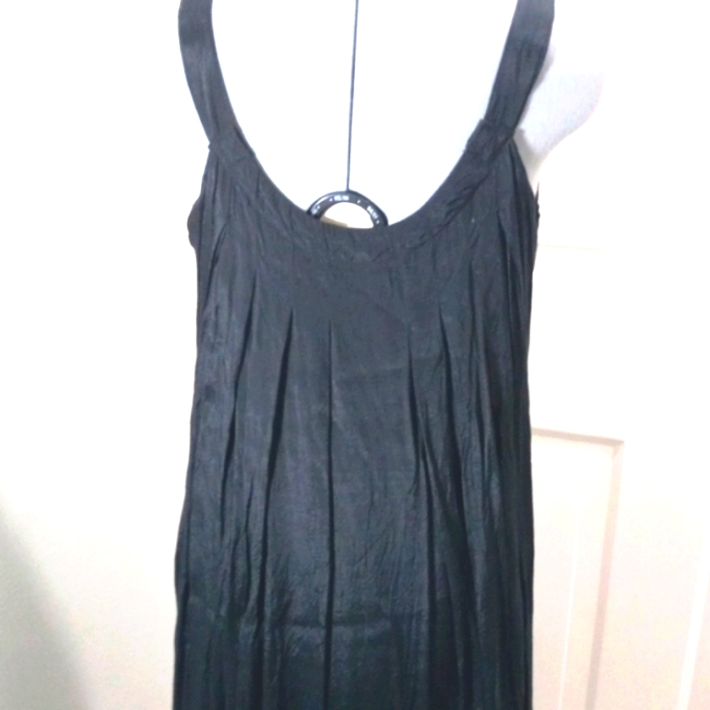 Culture, Black Dress with Sequins 10" up from the Bottom. SILK Size Med - Picture 2 of 10